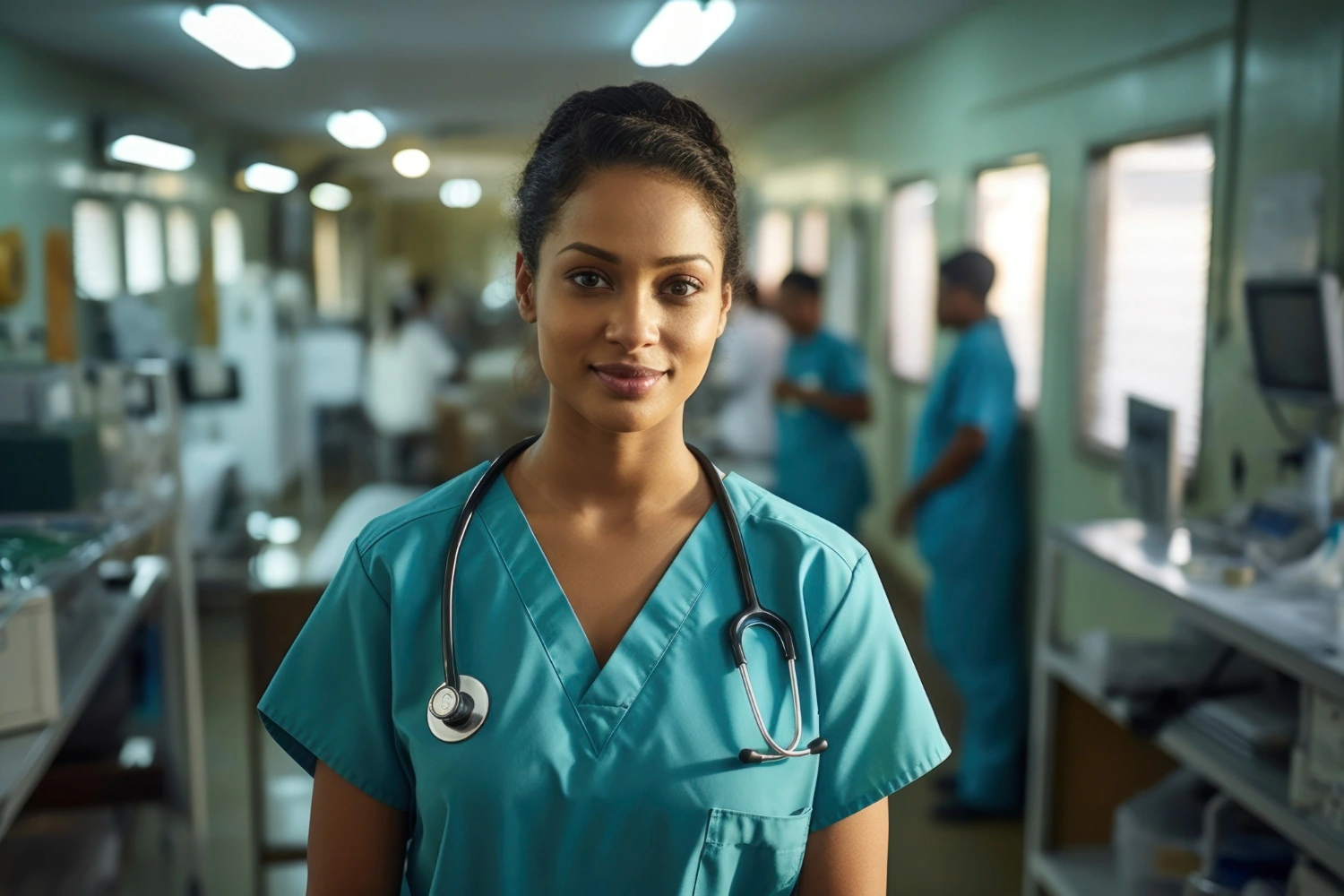 Vocational nursing student during clinical training